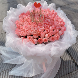 Ninety-nine white roses