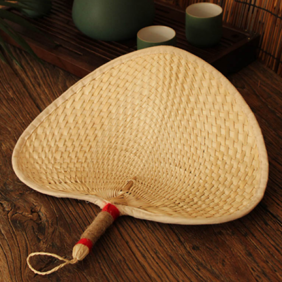 Portable Straw Fan Hand-woven Pu Fan Banana Fan Chinese Classical Style Portable Straw Fan Hand-woven Pu Fan Banana Fan Chinese Classical Style