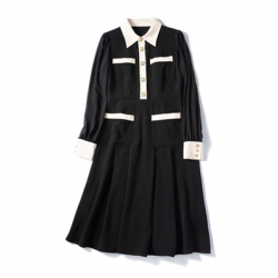 2025 fall new ladies fashion temperament lady style lapel dress