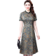 Silk dress summer new Chinese style brand retro high waist long silk dress women Silk dress summer new Chinese style brand retro high waist long silk dress women