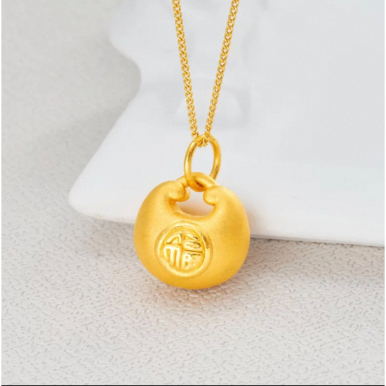 Golden Little Fat Fu Golden Pendant 6.7g